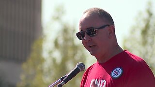 UAW President Shawn Fain speaks at Detrot's Labor Day rally