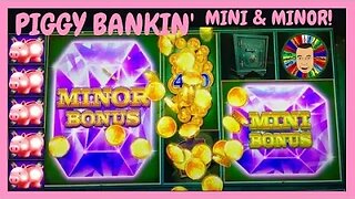 💥I WON a MINI & MINOR Jackpot Piggy Bankin Slot Machine💥