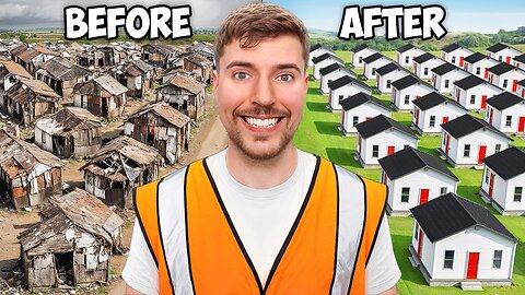 I Built 100 Houses And Gave Them Away! | Mr Beast