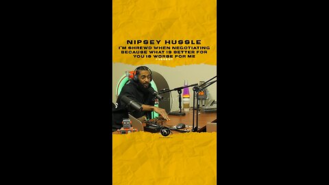 #nipseyhussle I’m shrewd when negotiating because what is better for u is worse 4 me🎥 @Izmradio