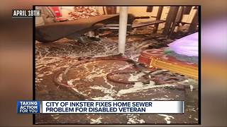 City of Inkster fixes home sewer problem for disabled veteran