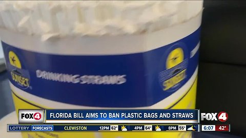 New bill aims to ban plastic bags and straws at Florida businesses