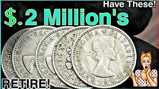 5 ULTRA UK Six Pence RARE One Shilling Coins Worth a Lot of money! Coins worth MONEY Look For these!