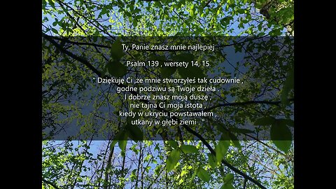 Ty, Panie znasz mnie najlepiej Psalm 139 , wersety 14, 15