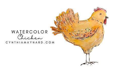 Fun Watercolor Chicken Kuretake Paints!