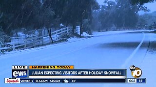 Julian expected holiday visitors after holiday snowfall