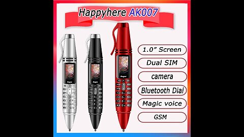 Mini Pen Cell phone 0.96" Tiny Screen Flashlight Bluetooth Dialer