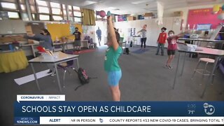 Schools stays opens as childcare