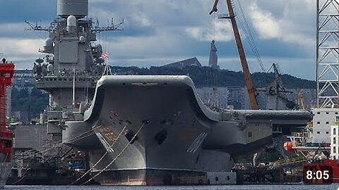 Russia's aircraft carrier Admiral Kuznetsov finally departs from its drydock