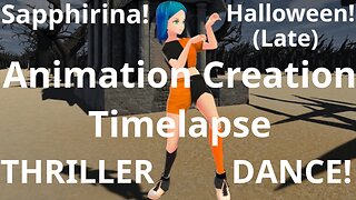 Anime Girl [Thriller Dancing] [Late for Halloween] [Animation Creation Timelapse][Part 2]#mmd#dance