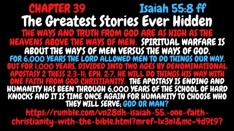 Isaiah 55. One faith Christianity with God's Bible is as high as the heavens above the religions and bibles of men!