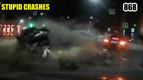 Stupid crashes 868 March 2024 car crash compilation
