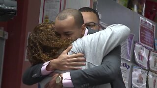 Former student returns to elementary school class to thank teacher for her role in his life