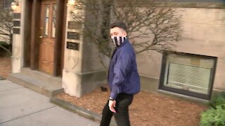 Kyle Rittenhouse walks into lawyer's office ahead of court appearance