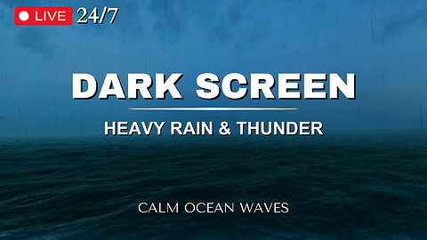 Heavy Rain & Thunder | 99% Fall asleep instantly | Deep Relaxation | Stress Relief | Focus