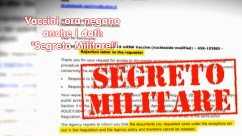 Vaccini, ora negano anche i dati: "Segreto Militare!"