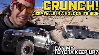 Can CHEAP Toyota Tacoma Crawler keep up with these $100k Jeeps?