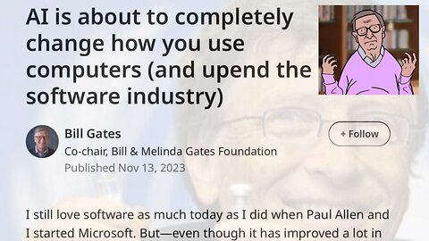 Bill Gate's Vision for our AI Future - 🎵 Dire Straits - Private Investigations 🎵 - LinkedIn Snapshot