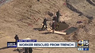 Worker rescued from trench in San Tan Valley