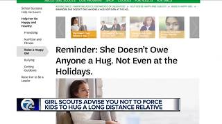 Girl Scouts asks parents to not force daughters to hug people this holiday