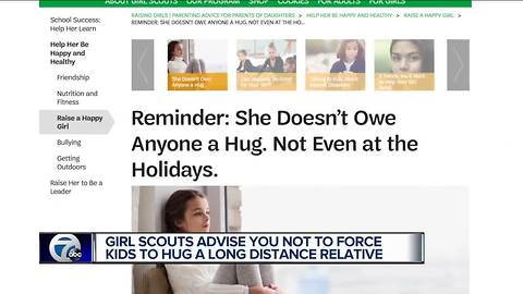 Girl Scouts asks parents to not force daughters to hug people this holiday