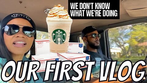 *OUR FIRST VLOG* (Visiting Starbucks & Our PO BOX)