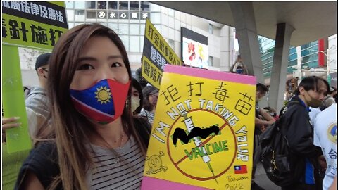 Nono from Taiwan speaks - protest Taipei May 2022