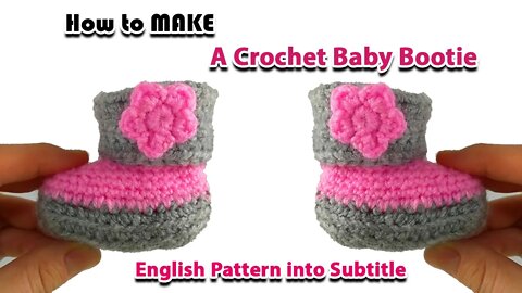How To Make A Crochet Baby Bootie | Crafting Wheel