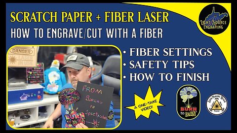 How To Engrave & Cut Scratch Paper With A Fiber Laser.