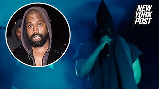 Kanye West wears controversial hooded klan-esque mask at album release party
