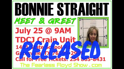 STRAIGHT FACTS: The Bonnie Thomas Straight Story MEET & GREET: 7-25