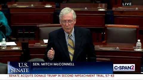 U.S. Senator McConnell on Impeachment Acquittal of Former President Trump