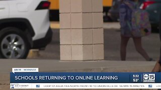 Schools returning to online learning amid new spike in C19 cases