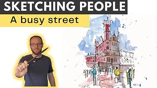 Urban Sketching People - Ink and Watercolour Tutorial
