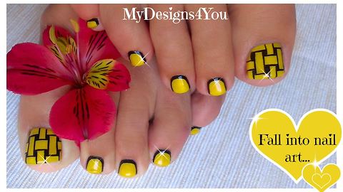 How to get that woven effect toenail art