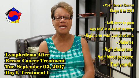 Testimonial on Lymphedema After Breast Cancer Treatment - Day 1, Treatment 1