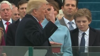 Donald Trump takes oath of office for President of the United States
