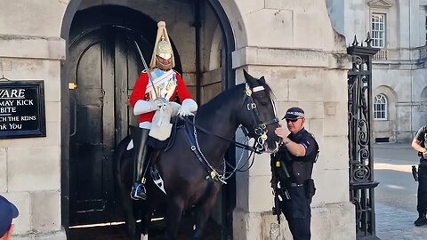 Police officer has a soothing touch #thekingsguard