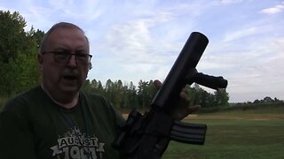 AR15 Can Cannon first shots lot of fun.