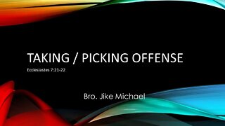 Taking and Picking Offences
