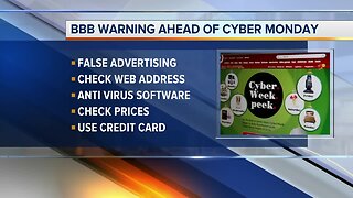 BBB warning ahead of Cyber Monday