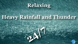 LIVE - 24/7 HEAVY RAINFALL WITH THUNDER AMBIENT SLEEP SOUNDS
