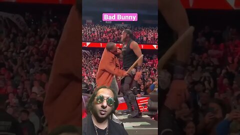 Bad Bunny Hits Damian Priest with Kendo Stick WWE Raw Backlash #badbunny #wweraw #wrestling