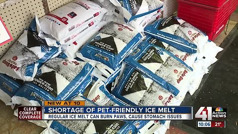 Pet-friendly ice melt tough to find in KC metro