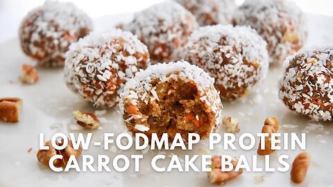 Low FODMAP Carrot Cake Protein Balls