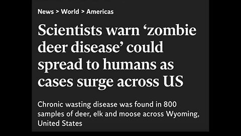 WARNING! Strange ZOMBIE Deer 'Virus' Dis-'Ease' Are 'Spreading' to Humans! [25.12.2023]