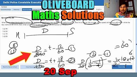 15/15🔥SSC Delhi Police Constable Oliveboard 20 Sep Maths Solutions | MEWS Maths #ssc #cpo2023