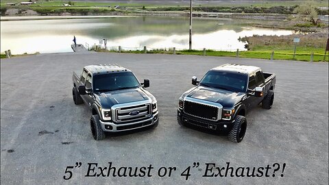 6.7 Powerstroke 4" vs 5" Exhaust Comparison (Tuned and Deleted) Which Is Better?