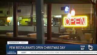 Restaurants open on Christmas with skeleton crews