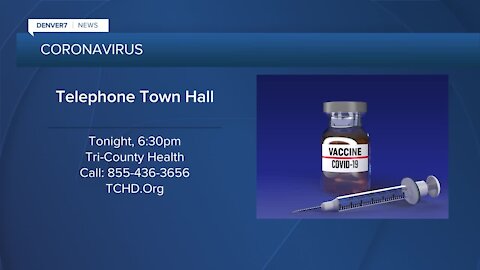 Tri-County Health hosting telephone town hall on vaccinations
